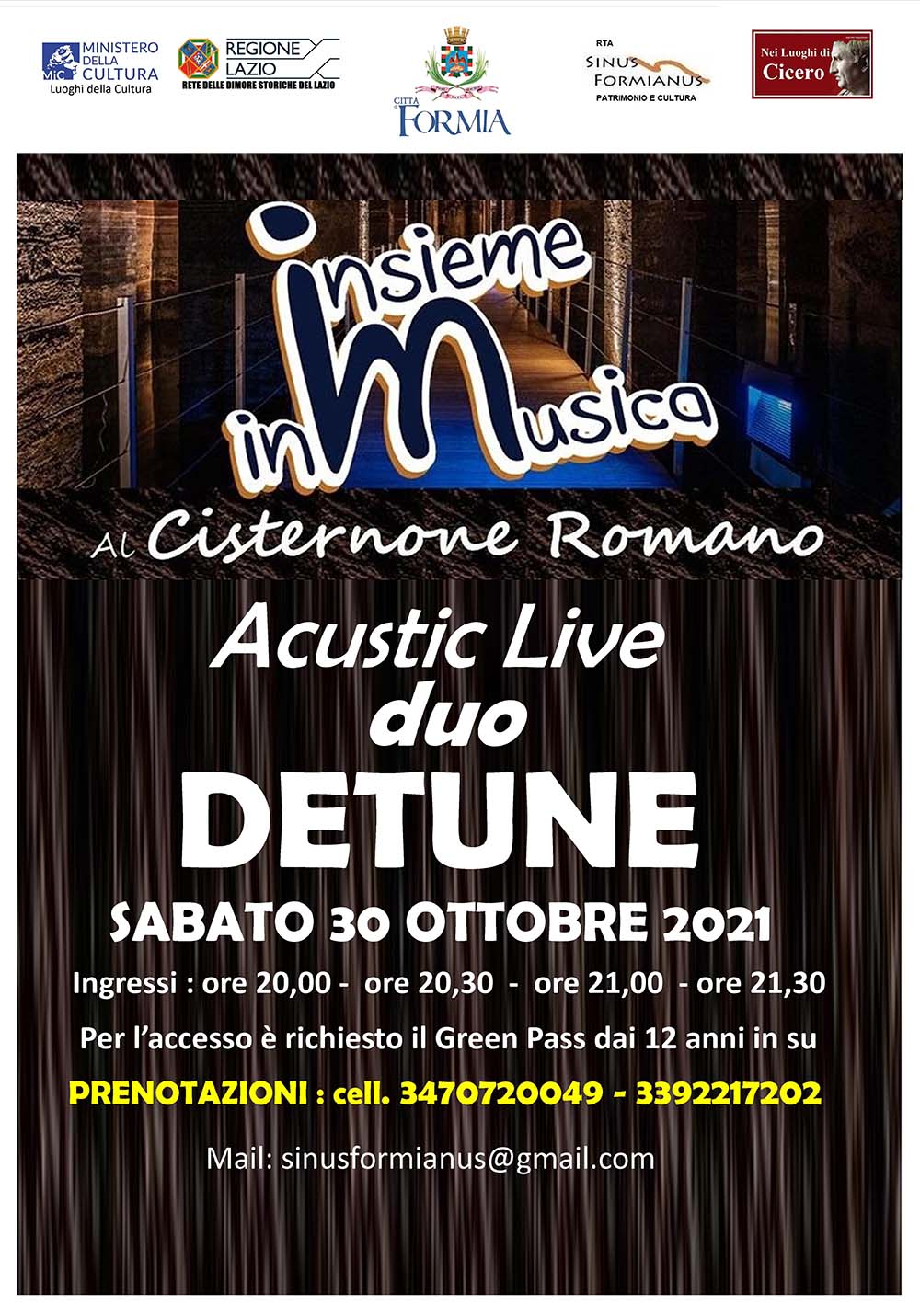 Insieme in musica al Cisternone Romano- SABATO 30 OTTOBRE Posta in